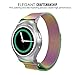 MoKo Gear S2 Watch Band, Milanese Loop Stainless Steel Mesh Bracelet Smart Watch Strap + Connector for Samsung Gear S2 SM-R720 & SM-R730 Smart Watch (NOT FIT Gear S2 SM-R735), Colorful
