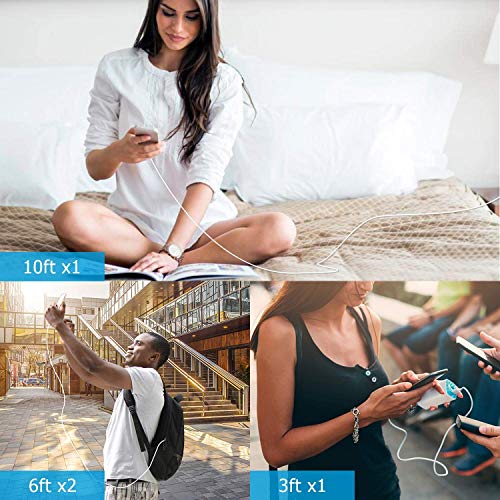 USB Type C Cable, Amoner 4Pack 3FT 6FT 6FT 10FT USB A to USB C Fast Charging Type C Cord for Samsung Galaxy S10/S9/S9+/S8/S8+, Note 9/8, Pixel, Nintendo Switch, New iPad Pro, MacBook Pro and More