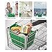 Home Kitchen Reusable Grocery Bags Set of 2, Foldable Shopping Tote Bag Organizer for Supermarket Trolley Cart Outdoor Camping, Holds Up to 40 lbs (Green)
