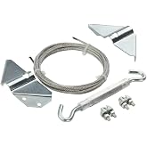 National Hardware Anti-Sag Gate Kit, Heavy-Gauge Steel, Zinc Plated | Corrects and Prevents Gate Sag Up to 7.5 ft Diagonal; Cable, Turnbuckle, Brackets and Screws Included