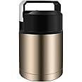 Zalaxt 28oz Soup Thermos, Stainless Steel Thermos for Hot Food, Wide Mouth Food Thermos Jar, Insulated Lunch Container Leak Proof Vacuum Thermal Flask(gold)
