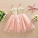 FEITONG Kids Girls Princess Sequins Tulle Lace Tutu Slip Dress (Age:1-2Y, pink)