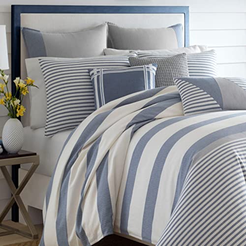 Nautica Queen Comforter Set, Cotton Reversible Bedding with Matching