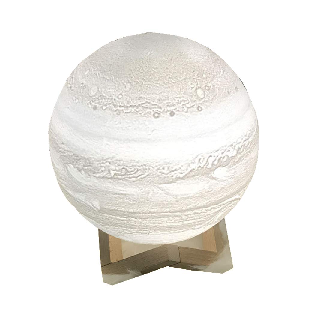 Abcsea 3D Moonlight Lamp with 3 Colors, Comfortable Moon Lamp with Stand, Romantic Moon Light Night Light, Jupiter Night Light 18 cm