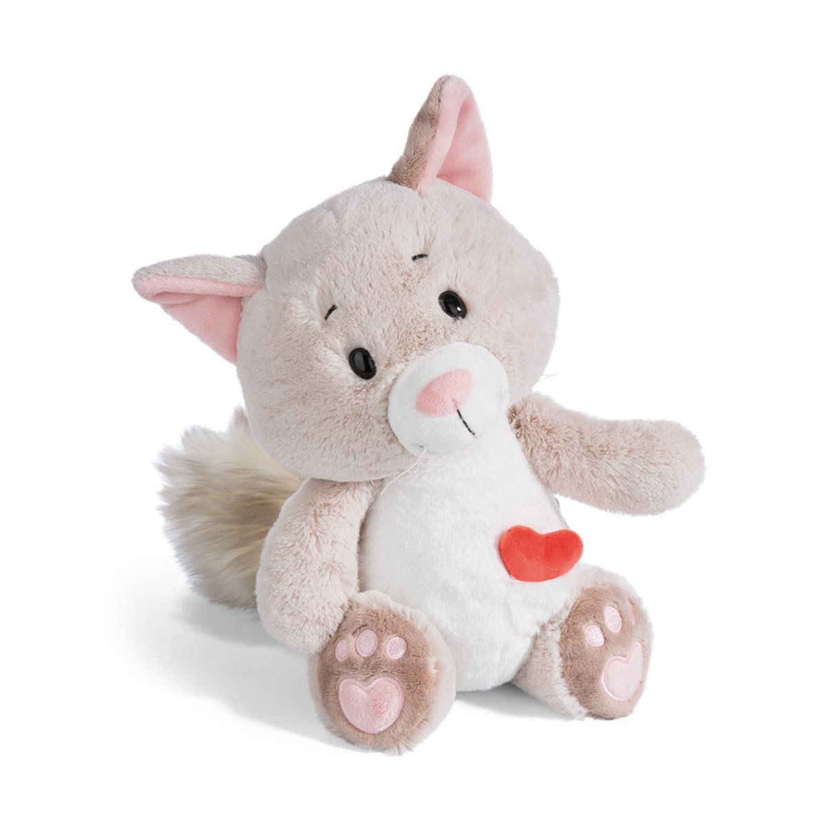 Nici 49407 Love cat Fluffy 25cm Dangling Gray-Sustainable Made Plush, Cute Soft Toy to Cuddle and Play with, for Children & Adults, Gift idea — image 1