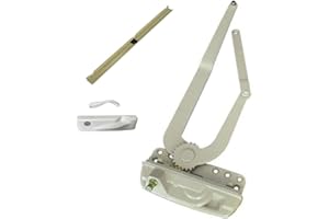 Dual Arm Casement Window Crank Operator with Window Crank Handle Cover, Track,Zinc Window Crank Mechanism Casement Window Ret