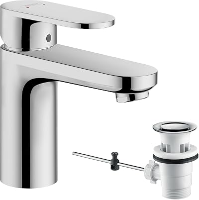 Hansgrohe Vernis Blend Basin Mixer Tap 100 Chrome 71551000 with Pop-Up