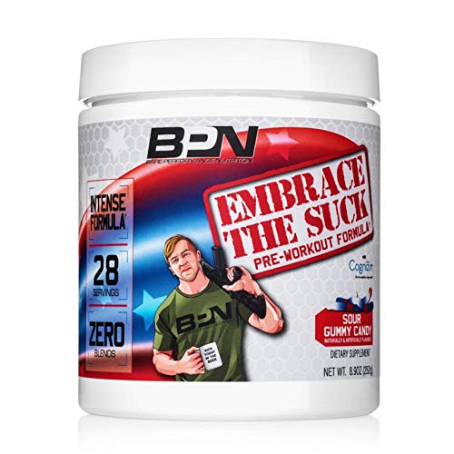 BPN Embrace The Suck Pre-Workout Intense Formula - Sour Gummy Candy 28 Servings - COGNIZIN, TEACRINE, DYNAMINE
