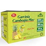 BEST Garcinia Cambogia 2000mg per Serving - 60%HCA PLUS Chromium 400mcg - Powder Supplement By ALFA VITAMINS - Premium Quality Source of WEIGHT LOSS,VitaminC 100%DV -PURE NATURAL FAT BURNER-30 Sachets