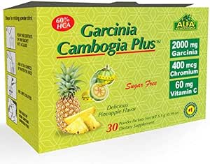 Amazon Com Alfa Vitamins Best Garcinia Cambogia 2000mg Per Serving 60 Hca Plus Chromium 400mcg Powder Supplement Premium Quality Source Of Weight Control Vitamin C 100 Dv Pure And