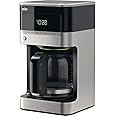 Braun BrewSense 12 Cup Drip Coffee Maker - Pause & Pour Mid Brew, Coffee Machine with 24-Hour Timer & Clock, Bold & Regular S