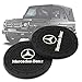 Wall Stickz Auto Sport 2.75 Inch Diameter Oval Tough Car Logo Vehicle Travel Auto Cup Holder Insert Coaster Can 2 Pcs Pack Fit Benz Accessories