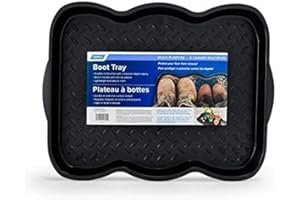 Camco Multi-Purpose Shoe Tray with Anti-Slip Pattern – Perfect for Holding Work Boots, Tools and Pet Accessories; Protects Your Floor from Messes; Also Great for Gardening and Outdoors! Small (42894)