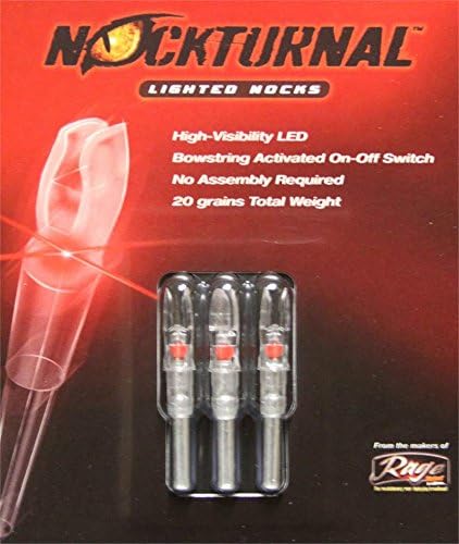 Nockturnal Lighted Arrow Nock H Model 3/Pkg Red