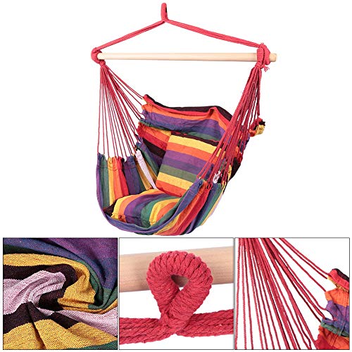 TANKE Canvas Outdoor Hängesessel Sitzkissen Hollywoodschaukel mit Kissen für Camping Garten – Bild 7