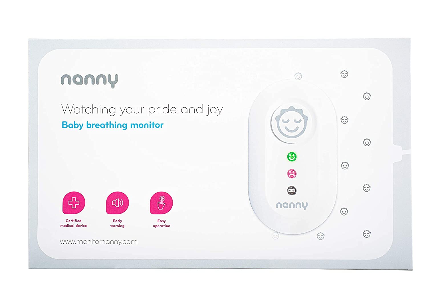 JABLOTRON™ Nanny BM02 Medically Certified Baby Breathing Monitor - Advanced Sensor Mat Tracks Baby’s Breathing - Instantly Alert Irregularities. Used in Homes Hospitals & Neonatal Units