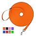 Hi Kiss Dog/Puppy Obedience Recall Training Agility Lead - 15ft 20ft 30ft 50ft 100ft Leash - Great for Training, Play, Camping, or Backyard - Orange 50ft