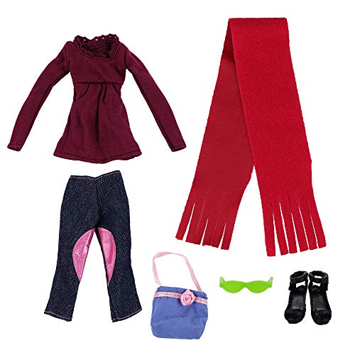 BARWA Evening Wedding Party Clothes Casual Dress Outfit Set for 11.5 Inch Girl Doll