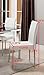 Kings Brand Furniture Parson Chairs with Chrome Legs (Set of 4), White