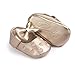 RVROVIC Baby Girls Shoes PU Soft Sole Bow Prewalker 0-18 Months (13cm (12-18months), Heart Gold)