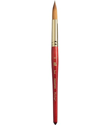 Princeton Art & Brush Co Heritage Lot de 3 pinceaux en acrylique et huile de martre synthétique