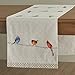 Maison d' Hermine Table Runner 100% Cotton Double Layer Table Runners 108 inches Long Decorative for Home Kitchen Dining Party Wedding Bridal Shower Spring Summer (Birdies On Wire, 14.50