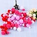 Coobey 600 Pieces Valentine Craft Pom Poms Assorted Sizes and Colors Pom Poms Balls for DIY Creative Crafts