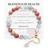 Emibele Pregnancy Gifts for Expecting Mom, Crystal Bracelet First Time Mom Gifts, Healing Natural Stone Jewelry for Mother To Be, Spiritual Bracelet Pregnancy Must Haves, Mother's Day Jewelry