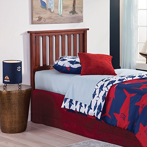 Belmont Wooden Headboard Panel with Slatted Grill Design, Merlot Finish, Full / Queen - Thumbnail 3