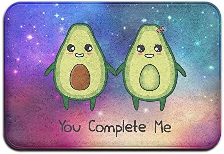 Kawaii Avocado Love Non-slip Doormat Floor Door Mat Indoor Outerdoor Bathroom 23.6 X 15.7 Inch