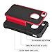 iPhone 4s Case ,[Corner Protection] Protective Case Detachable Defender Thin Protective Anti-dirt Scratch Resistant Hard Soft Heavy Duty Rubber Bumper Cover for iPhone 4 4s(Black/Red)