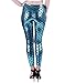 HDE Women Shiny Mermaid Leggings Liquid Wet Look Fish Scale Metallic Tight Pants (Teal, Medium)