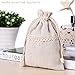 MYARO 10 pcs Drawstring Burlap Linen Bags Gift Bags Pouch for Party Wedding