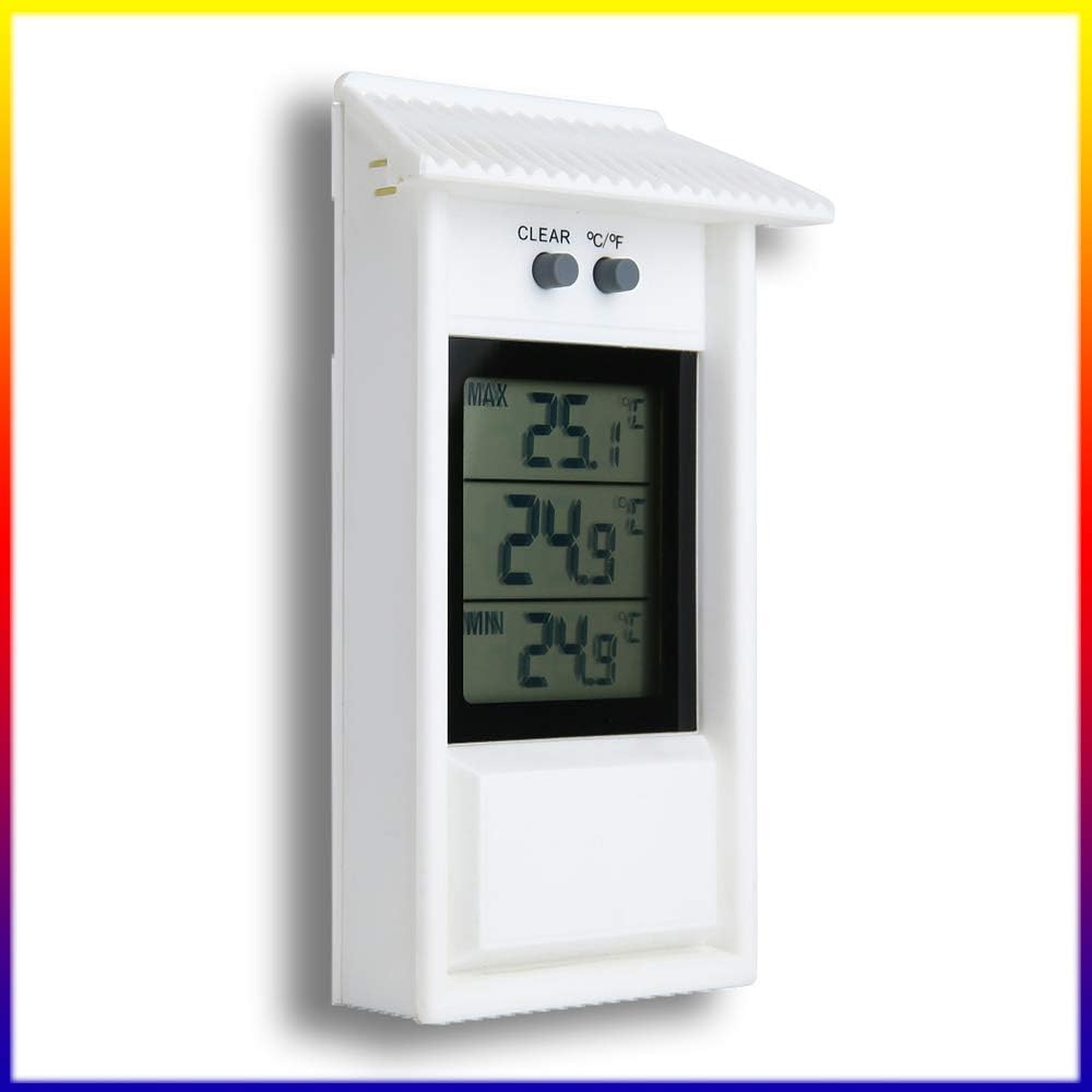 PopHMN Digital Max Min Greenhouse Thermometer, Waterproof Indoor