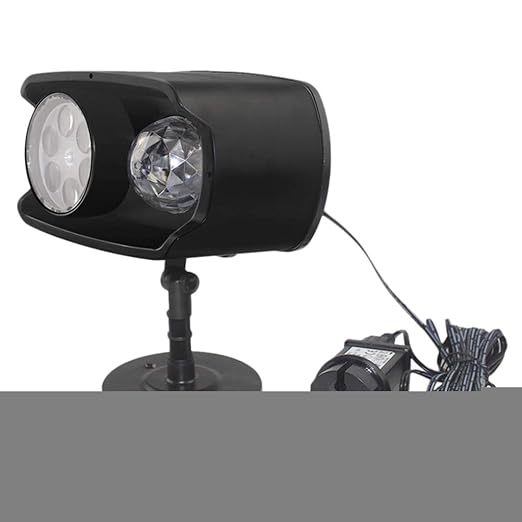 F Fityle Luces Proyector Navidad LED, Cabeza Doble Lámpara de ...