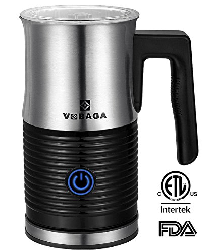 Milk Frother Heater, Electric Milk Steamer with Hot or Cold Milk Foam Functionality, Automatic Milk Warmer,Stainless Steel Milk Foamer for Coffee Latte,Cappuccino,(Silent Operation,Non-Stick Coating)