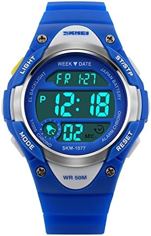 Watches,Digital Watches,Kid Watches,Outdoor Sports Watches,Waterproof Digital Watch with Alarm,Calendar and Stopwatch(Blue)