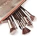 Makeup Brush Set with Case 10Pcs Premium Synthetic Eye Shadow Foundation Blending Blush Kabuki Makeup Brushes Kit by Zoreya