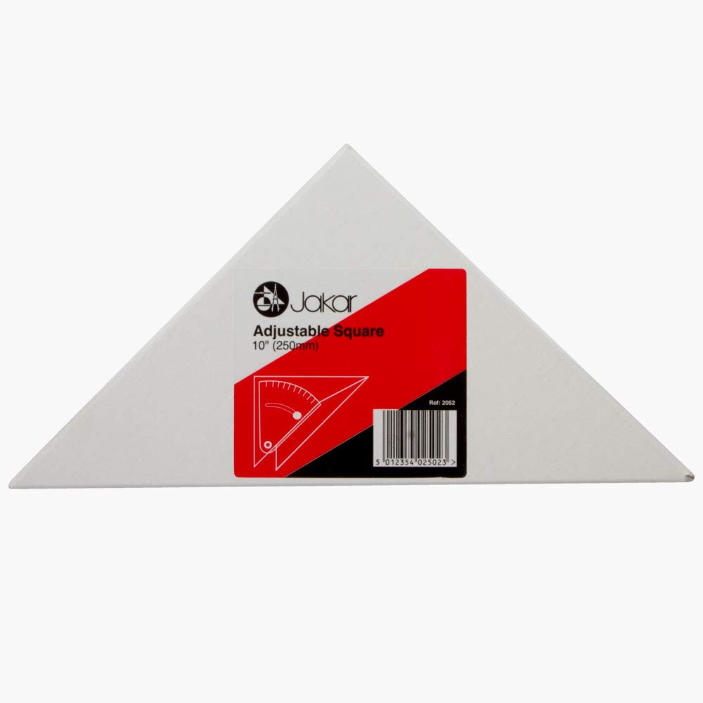 Adjustable set square - 250mm/10", with canvas pouch, individually boxed, Clear - Image 3