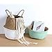 BlueMake Woven Seagrass Belly Basket for Storage, Laundry, Picnic, Plant Pot Cover, and Grocery and Toy Storage (Large, Sand)