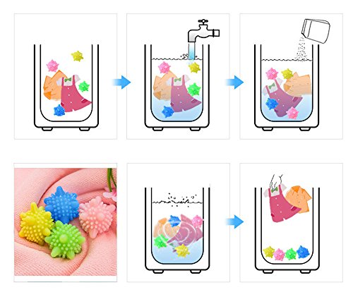AimtoHome Solid Colorful Laundry Ball Washing Ball - Clothes will Come out Soft, Fluffy, Fewer Wrinkles and Less Static Cling. A Natural and Better Alternative to Fabric Softener. (Set of 10) - Thumbnail 4