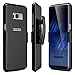 Galaxy S8 Case, Rhidon Case Combo Super Slim Hard Shell Layer Holster Open-Face Sport Case with Holster Kickstand and Locking Belt Swivel Clip for Samsung Galaxy S8 (black)