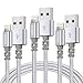 iPhone Charger, KOQIDA Lightning Cable 3PACK(6FT) Extra Long Nylon Braided Cable Syncing and Fast Charging Cord Compatible with iPhone Xs MAX/XR/XS/X/8/7/Plus/6S/6/SE/5S/5C/iPad primary