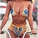 Chenghe Womens African Tribal Metallic 2 Pieces Cutout Adjustable Bikini Sets Swimsuits