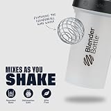 BlenderBottle Classic V2 Shaker Bottle 590ml Black Clear with Stainless view 3