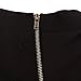 Dearlovers Women Zip Back Solid Blouse Top XX-Large Black