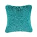 CaliTime Super Soft Throw Pillow Cover Case for Couch Sofa Bed Solid Plush Faux Fur 18 X 18 Inches Teal