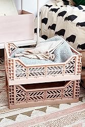 AYKASA Collapsible Storage Bins, Plastic Crate for