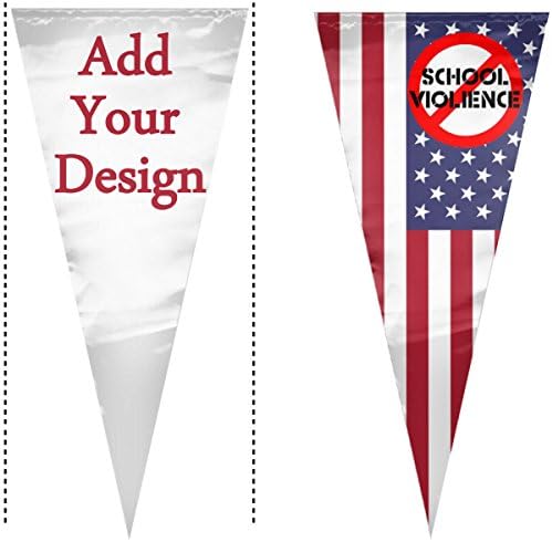 Personalized 12"x 30" Family Party Pennon Vertical Triangular Garden Flag,Flag Pole NOT Included Guidon,Custom Pride US AMERICAN FLAG Outdoor Demonstration Pennant One Side Printing