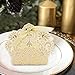 100pcs Wedding Party Favor Boxes,Lace Candy Boxes Laser Cut Boxes Cajitas Para Dulces for Wedding Bridal Shower Baby Shower Birthday Party(Gold)